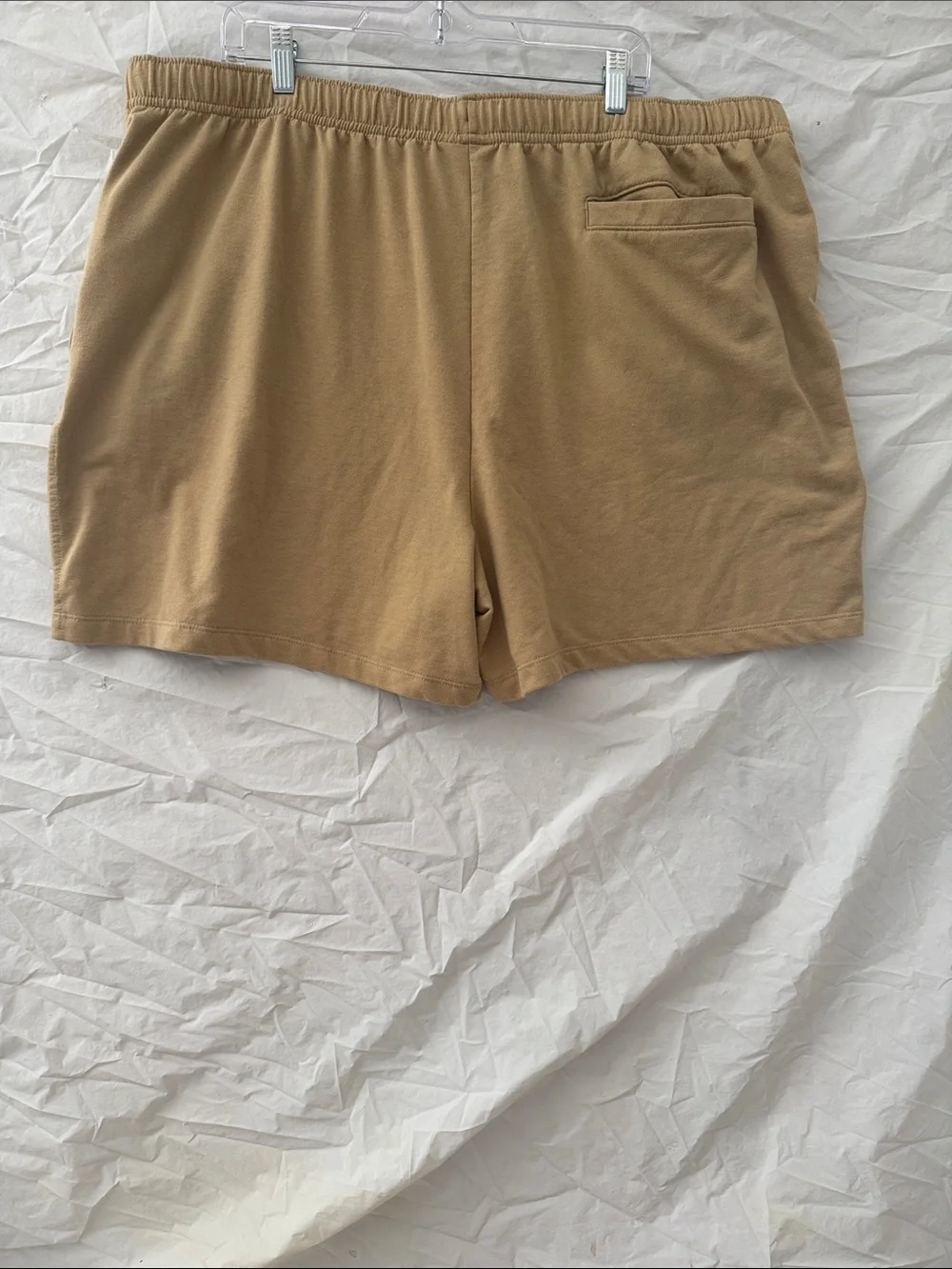 The North Face Men's Tan Sweat Shorts with Elastic Waist